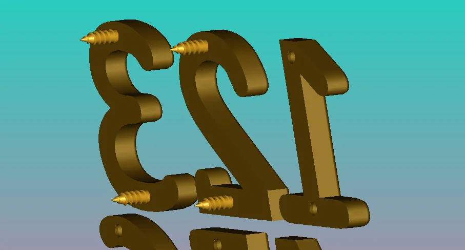 Bộ chữ số 0-9 trang trí số nhà, số phòng, bãi đỗ xe (cao 33mm) - Image 4