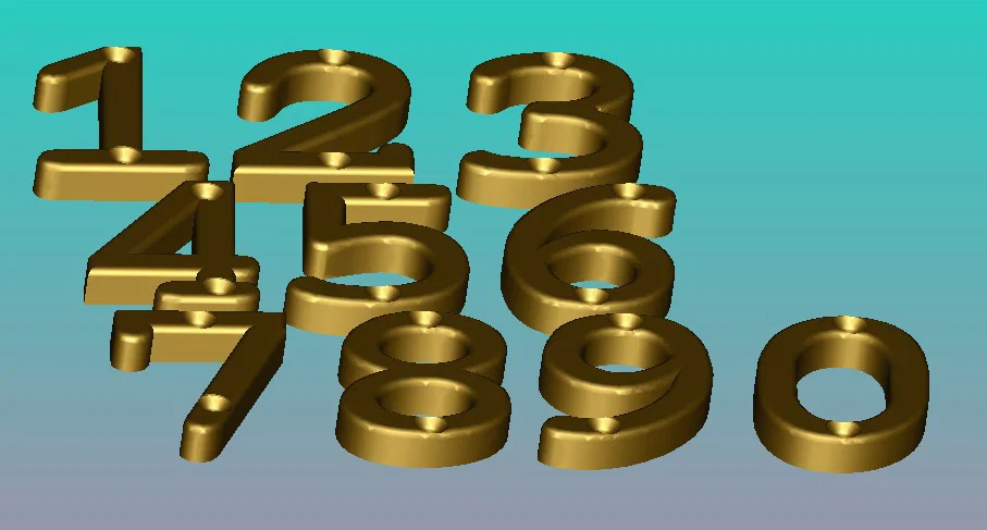 Bộ chữ số 0-9 trang trí số nhà, số phòng, bãi đỗ xe (cao 33mm) - Image 7