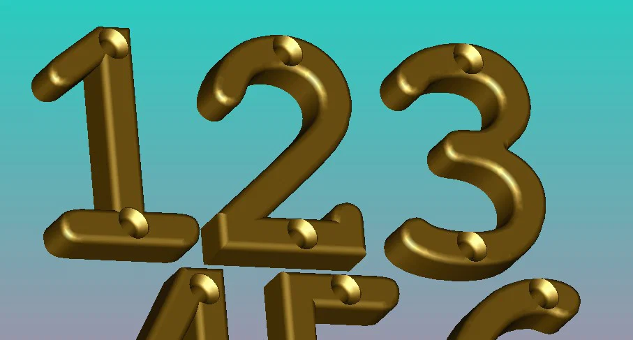 Bộ chữ số 0-9 trang trí số nhà, số phòng, bãi đỗ xe (cao 33mm) - Image 9