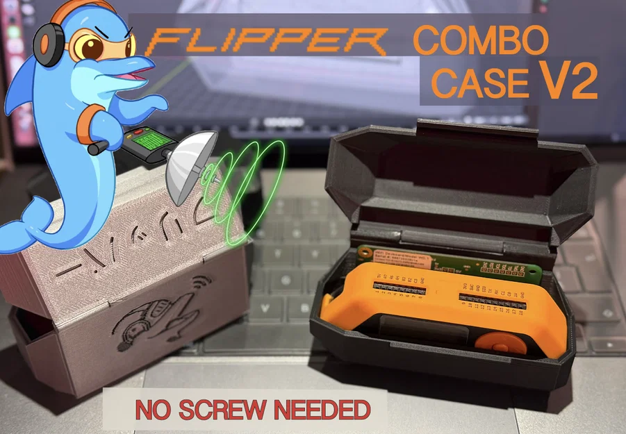 Bộ vỏ ComboCase V2 cho Flipper Zero và module WiFi - Image 1
