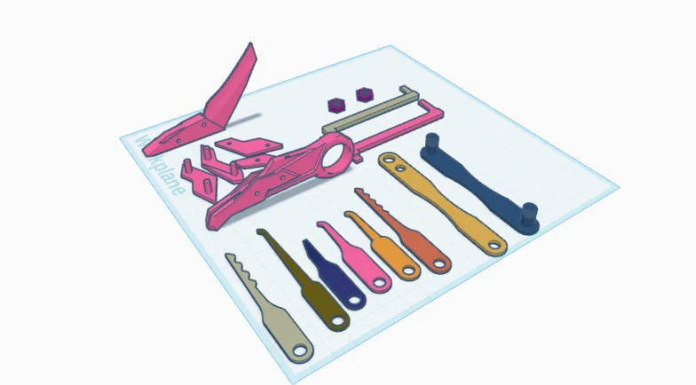 Bộ Mô Hình Dụng Cụ Mở Khóa (Lock Pick) Dành Cho Người Đam Mê 3D - Image 1