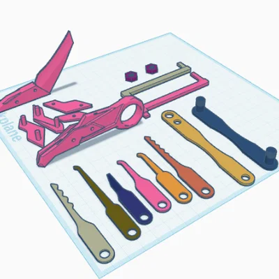 Bộ Mô Hình Dụng Cụ Mở Khóa (Lock Pick) Dành Cho Người Đam Mê 3D