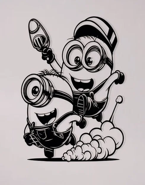 Mô hình trang trí tường Minion 3D độc đáo cho phòng bé - Image 1