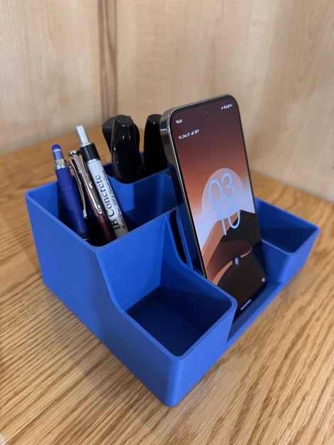 Khay Đựng Đồ Để Bàn Đa Năng Kèm Giá Đỡ Điện Thoại - Image 2