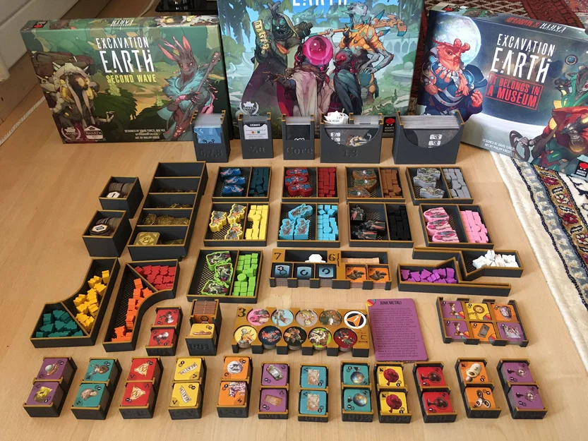 Bộ khay đựng (Organizer) cho game Excavation Earth kèm bản mở rộng - Bản Remix - Image 1