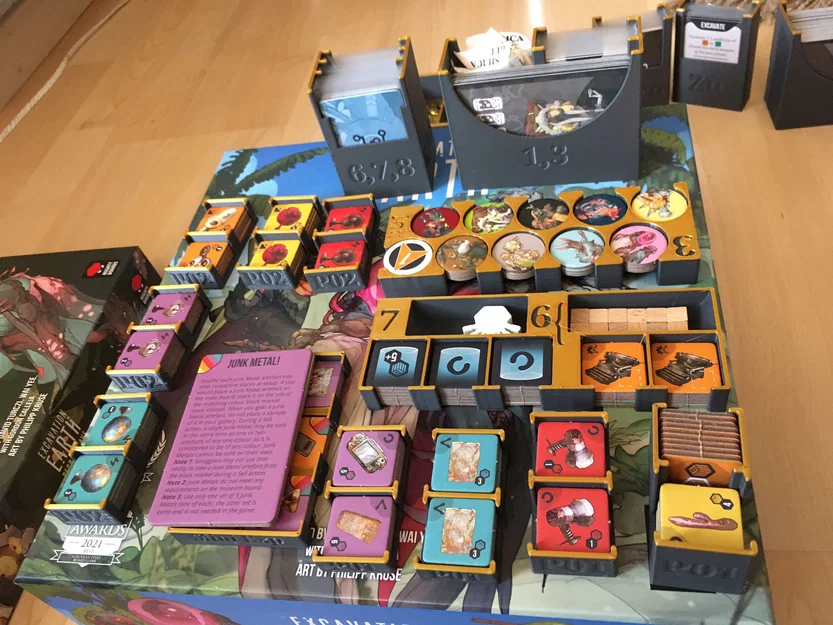 Bộ khay đựng (Organizer) cho game Excavation Earth kèm bản mở rộng - Bản Remix - Image 9