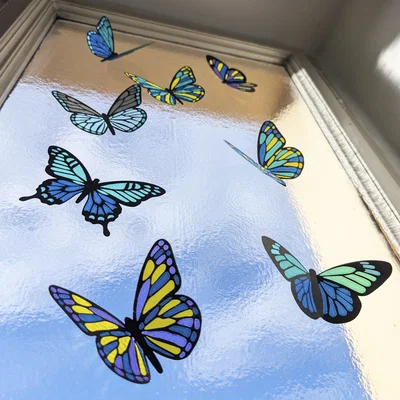 Butterfly Stained Glass - Mô hình trang trí kính màu 3D