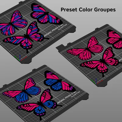 Butterfly Stained Glass - Mô hình trang trí kính màu 3D