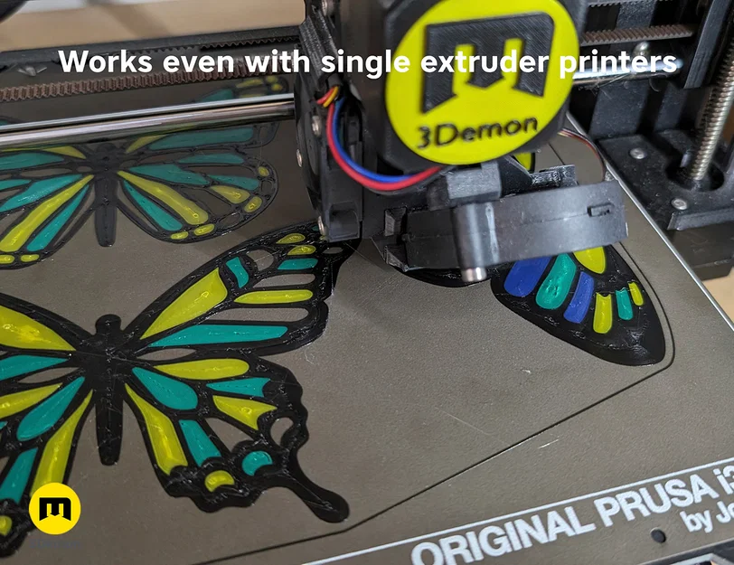 Butterfly Stained Glass - Mô hình trang trí kính màu 3D - Image 3