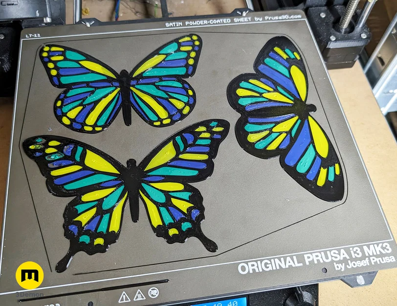 Butterfly Stained Glass - Mô hình trang trí kính màu 3D - Image 8