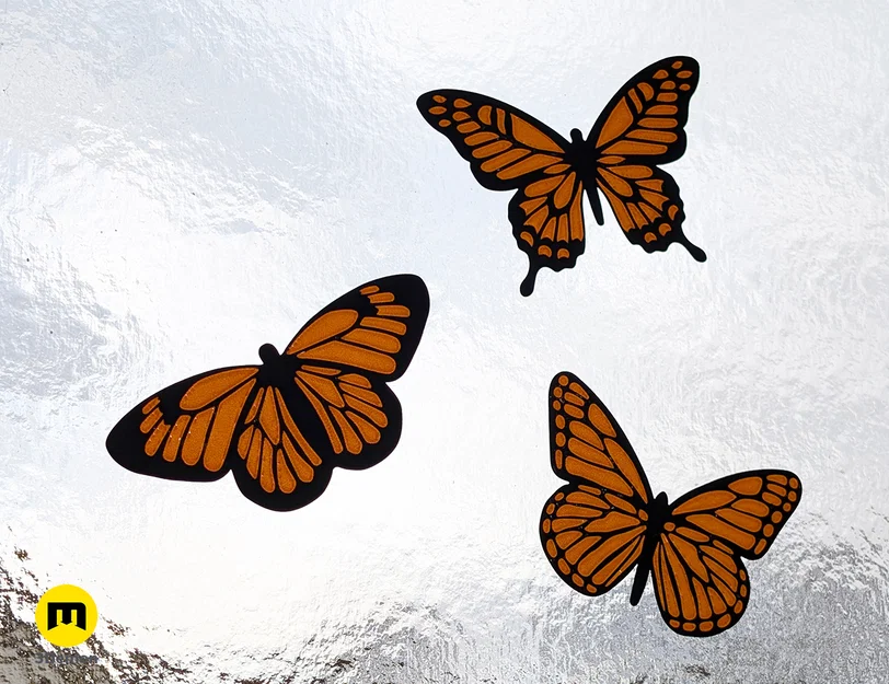 Butterfly Stained Glass - Mô hình trang trí kính màu 3D - Image 12