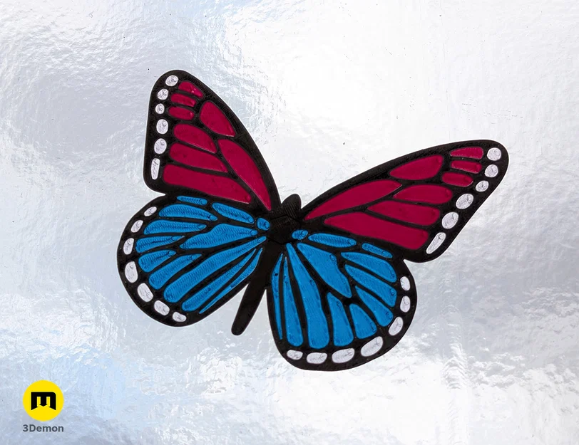 Butterfly Stained Glass - Mô hình trang trí kính màu 3D - Image 14
