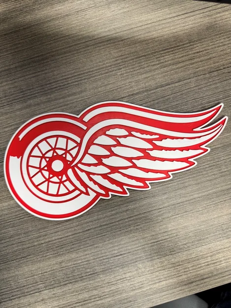 Mô hình in 3D logo Detroit Red Wings cực đẹp và sắc nét - Image 1