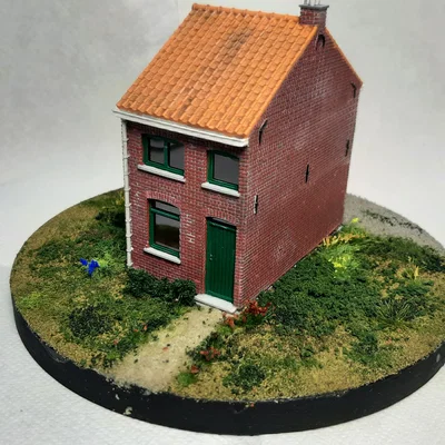 Nhà công nhân kiểu Bỉ năm 1950, tỉ lệ H0 1:87