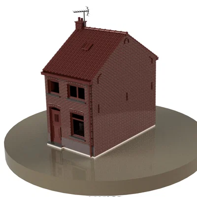 Nhà công nhân kiểu Bỉ năm 1950, tỉ lệ H0 1:87