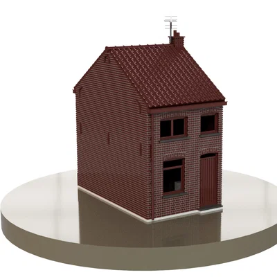 Nhà công nhân kiểu Bỉ năm 1950, tỉ lệ H0 1:87