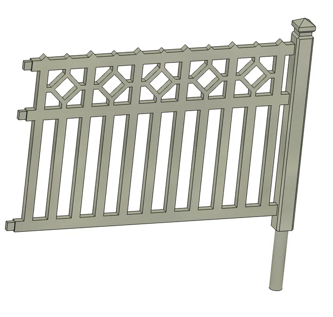 Hàng rào bê tông kiểu cũ NMBS tỷ lệ H0 1:87 - Image 1