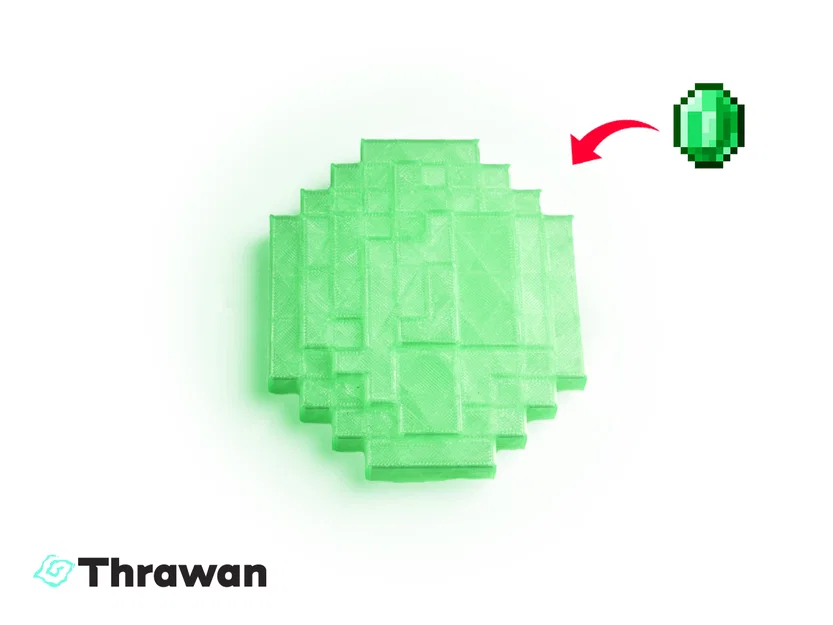 Mô hình Ngọc lục bảo (Emerald) từ Minecraft - Image 1