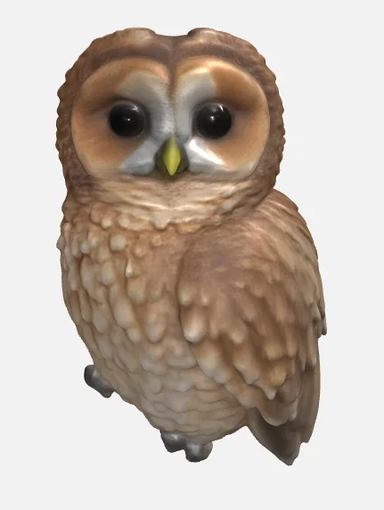 Mô hình chú cú mèo 3D dễ thương trang trí mái nhà cực chất - Image 1