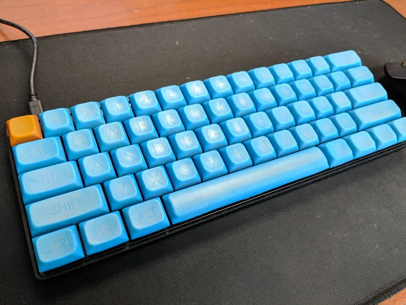Bộ Keycap 61 phím kiểu DSA có ký tự - Image 1