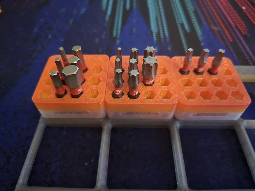 Khay đựng đầu vít 1/4 inch chuẩn Gridfinity thông minh - Image 2