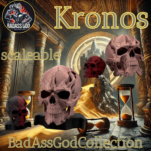 Mô hình đầu lâu Titan Kronos (kèm chân đế tùy chọn) - Image 2