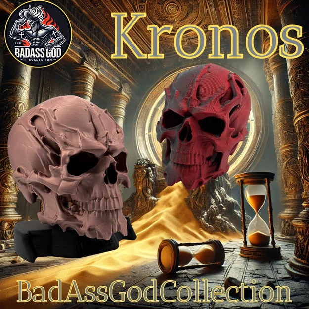 Mô hình đầu lâu Titan Kronos (kèm chân đế tùy chọn) - Image 3