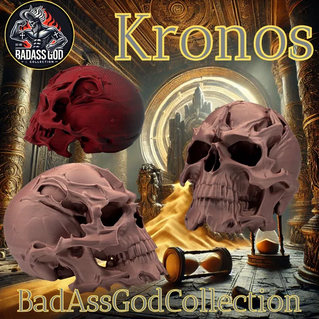 Mô hình đầu lâu Titan Kronos (kèm chân đế tùy chọn) - Image 7