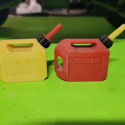 Mô hình can xăng dầu tỉ lệ 1/10 trang trí gara xe RC