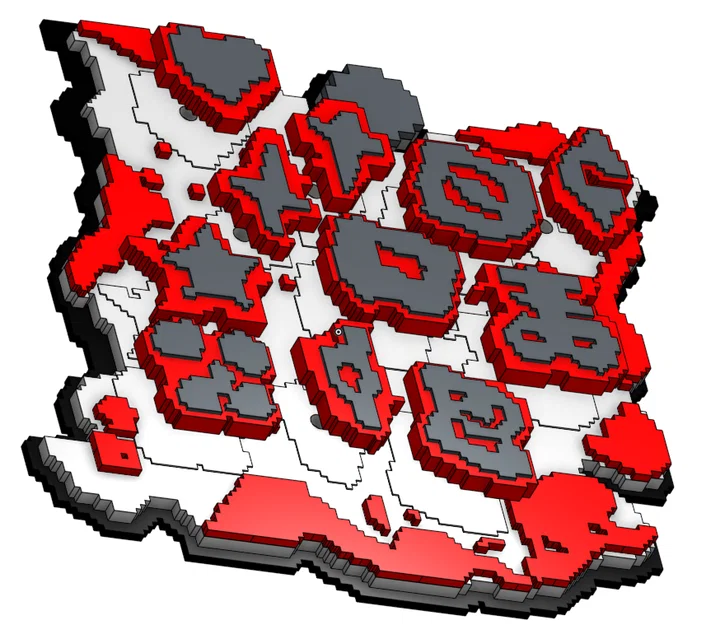 Bảng đánh dấu hoàn thành The Binding of Isaac dạng pixel - có chi tiết nam châm - Image 1