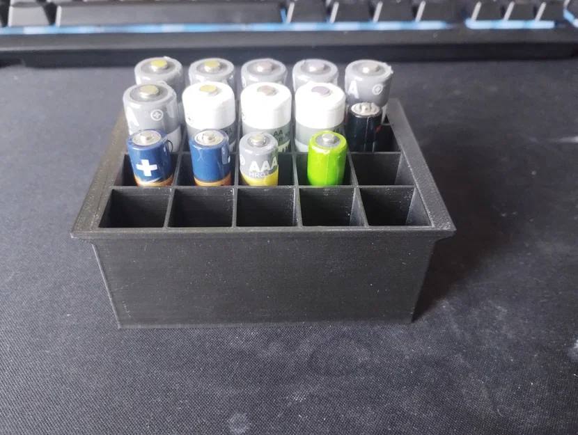 Khay đựng pin AA/AAA 20 ngăn tiện lợi - Thiết kế in 3D đơn giản - Image 3