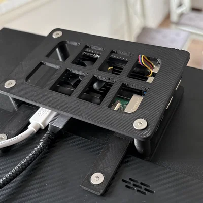 Case Raspberry Pi 5 / Pi 4 gắn màn hình chuẩn VESA 75 Anmite 14 inch