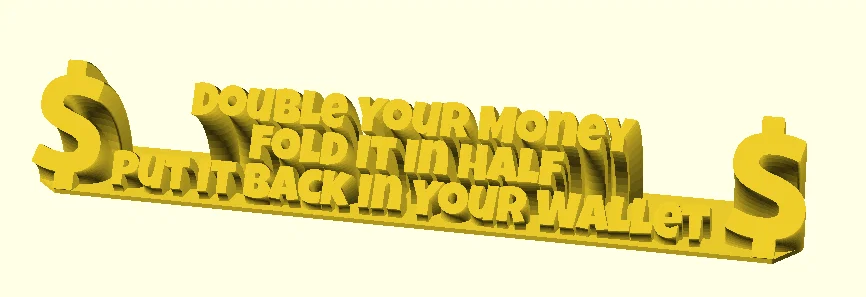 Bảng hiệu trang trí để bàn 'Nhân đôi tiền' độc đáo bằng in 3D - Image 1