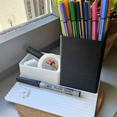 Khay Đựng Đồ Để Bàn Tối Giản - Giá Cắm Bút & Đế Điện Thoại