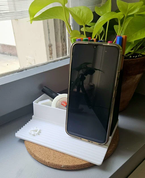 Khay Đựng Đồ Để Bàn Tối Giản - Giá Cắm Bút & Đế Điện Thoại - Image 2