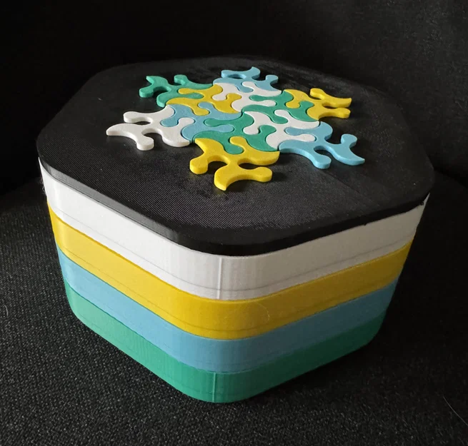 Khay phân loại mảnh ghép Puzzle - Xếp chồng được kèm nắp đậy - Image 1