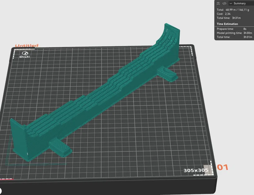 Giá đỡ bàn in (chiều dài tối đa 320mm, ví dụ Qidi Plus 4) - Image 3
