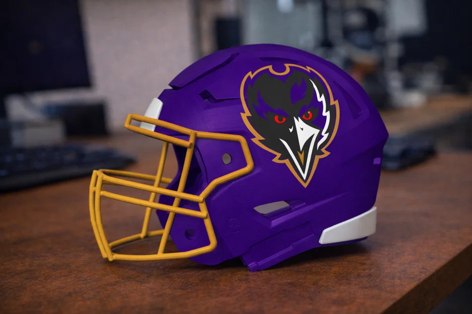 Mũ Bảo Hiểm Bóng Bầu Dục Baltimore Ravens - Logo Mới - Image 1