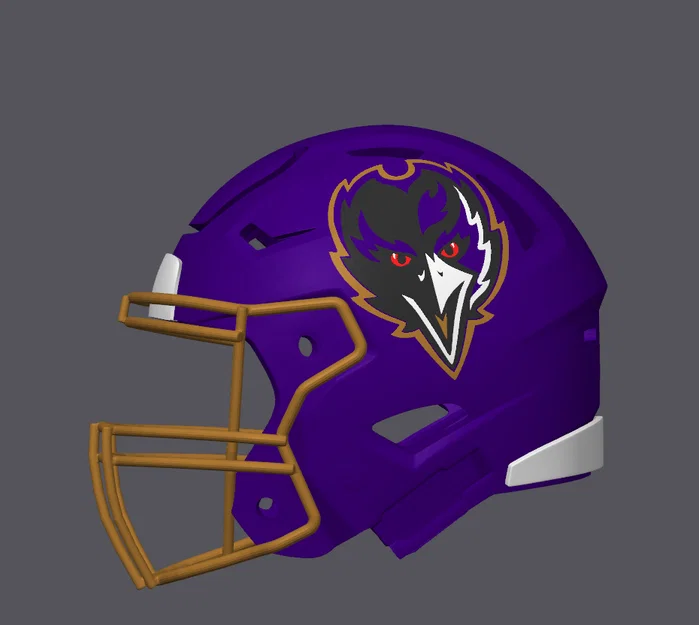 Mũ Bảo Hiểm Bóng Bầu Dục Baltimore Ravens - Logo Mới - Image 2