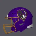 Mũ Bảo Hiểm Bóng Bầu Dục Baltimore Ravens - Logo Mới - Thumbnail 2