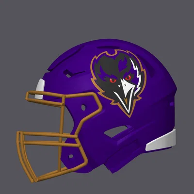 Mũ Bảo Hiểm Bóng Bầu Dục Baltimore Ravens - Logo Mới