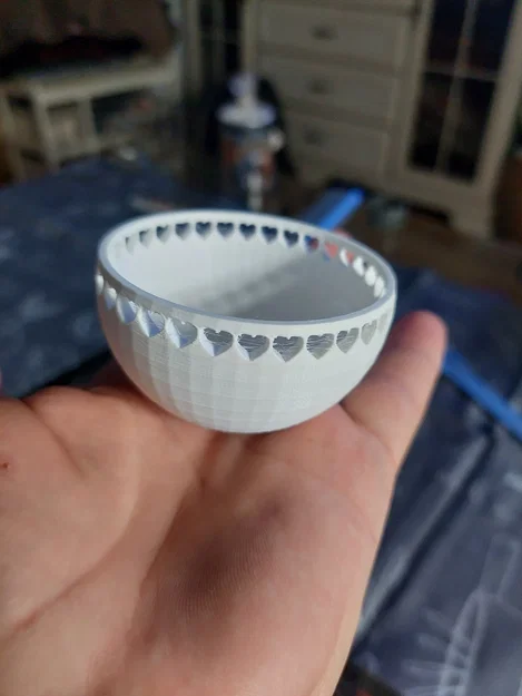 Chiếc bát 3D nhỏ xinh họa tiết trái tim trang trí cực dễ thương - Image 3