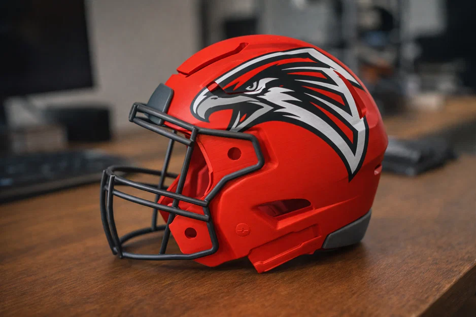 Mũ bảo hiểm bóng bầu dục Atlanta Falcons - Logo Concept - Image 1