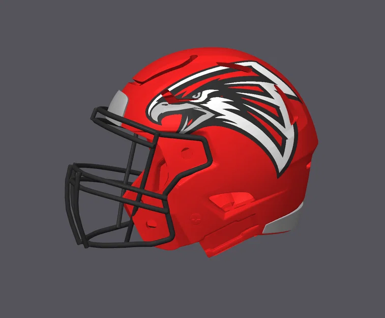 Mũ bảo hiểm bóng bầu dục Atlanta Falcons - Logo Concept - Image 2