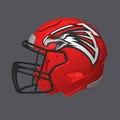 Mũ bảo hiểm bóng bầu dục Atlanta Falcons - Logo Concept - Thumbnail 2