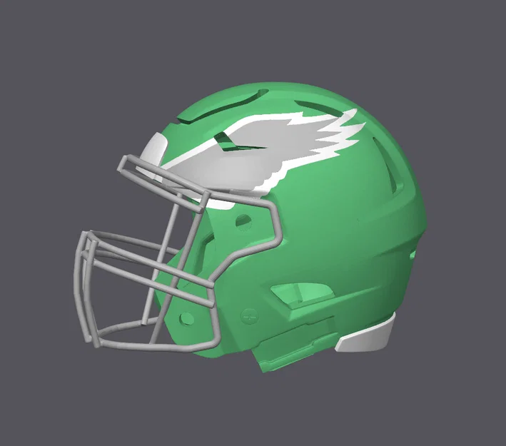 Mô hình mũ bảo hiểm bóng bầu dục Philadelphia Eagles - Logo cổ điển - Image 2