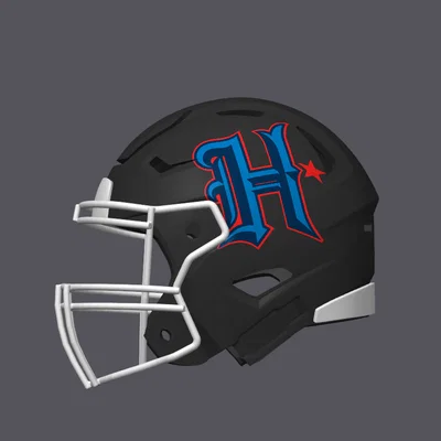 Mô hình mũ bảo hiểm bóng bầu dục Houston Texans - Logo chữ H