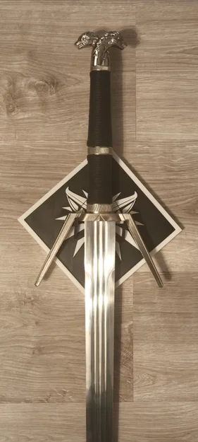 Giá treo kiếm phong cách Witcher - Witcher's Silver Sword Hanger - Image 3