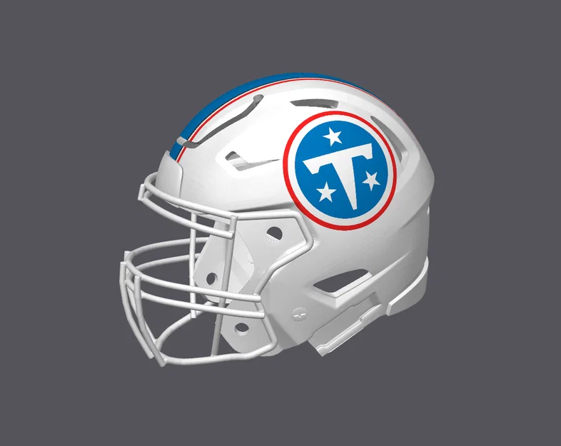 Mô hình mũ bảo hiểm bóng bầu dục Tennessee Titans - Có sọc - Image 2