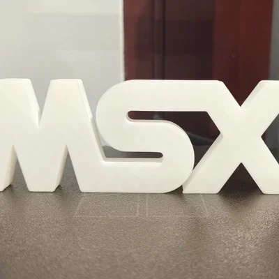 Mô hình logo MSX retro - Đồ trang trí để bàn cực chất